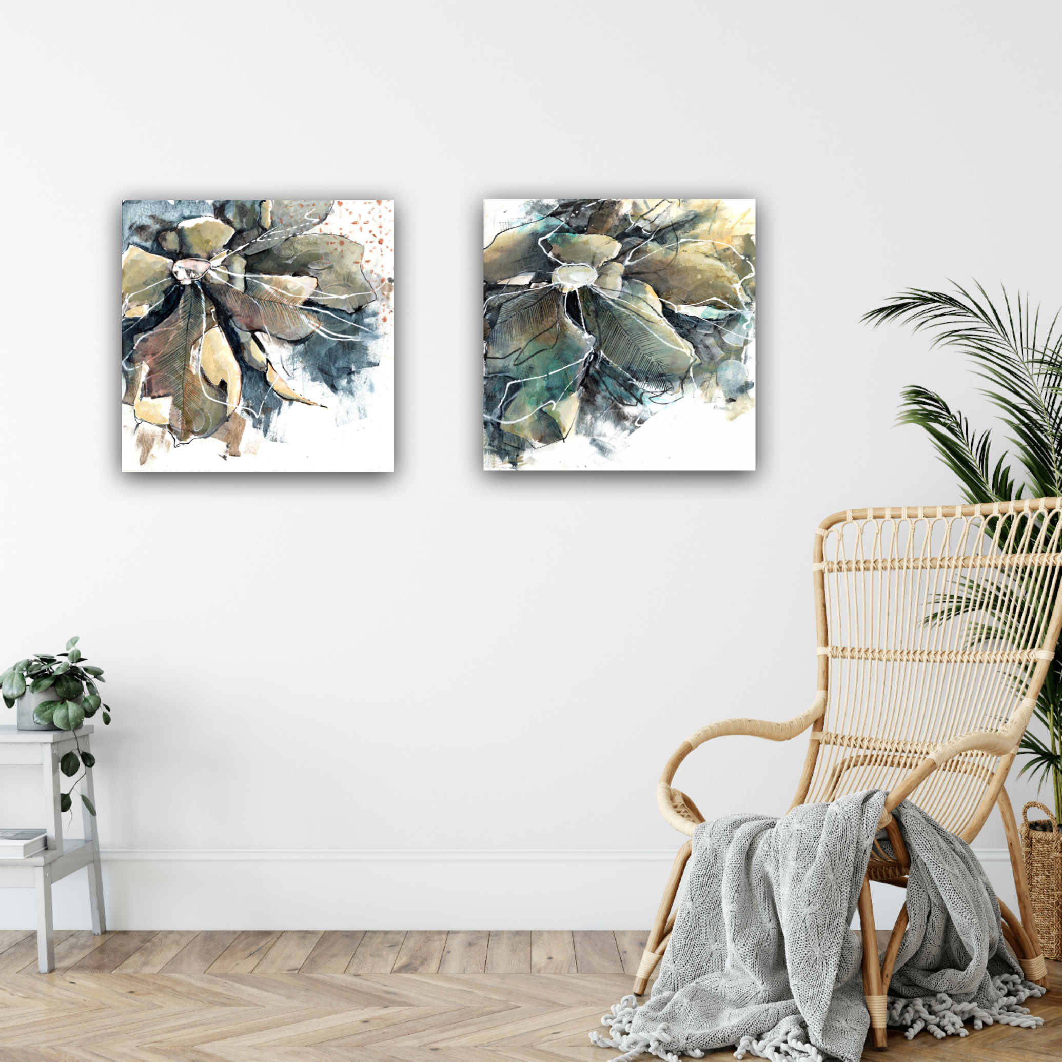 Subtle Contrast Framed Canvas