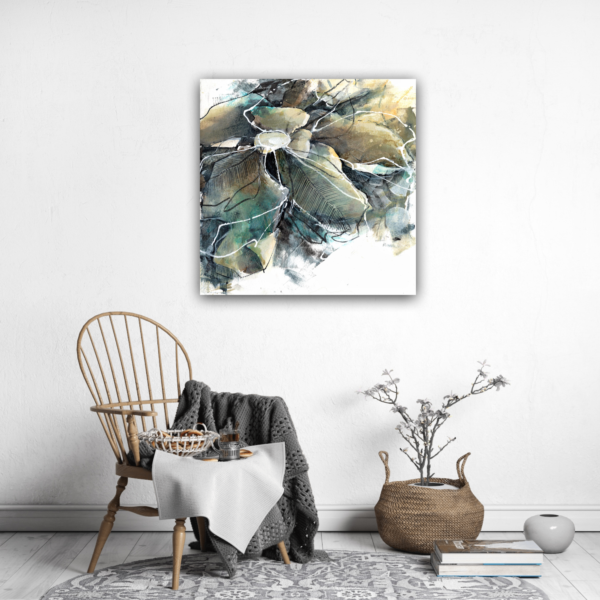 Subtle Contrast Framed Canvas